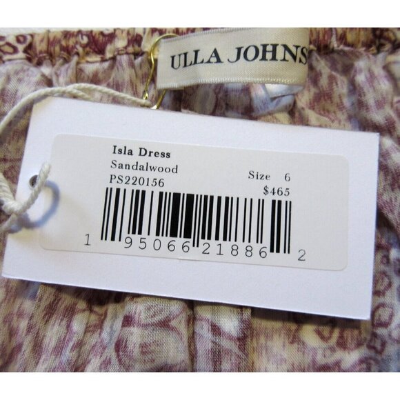NWT Ulla Johnson Isla in Sandalwood Floral Print Cotton Midi Dress 6 $465 - Picture 6 of 8